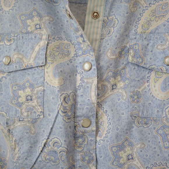 Vintage Gloria Vanderbilt Western Pearl Snap Button Top | M - Picture 3 of 5